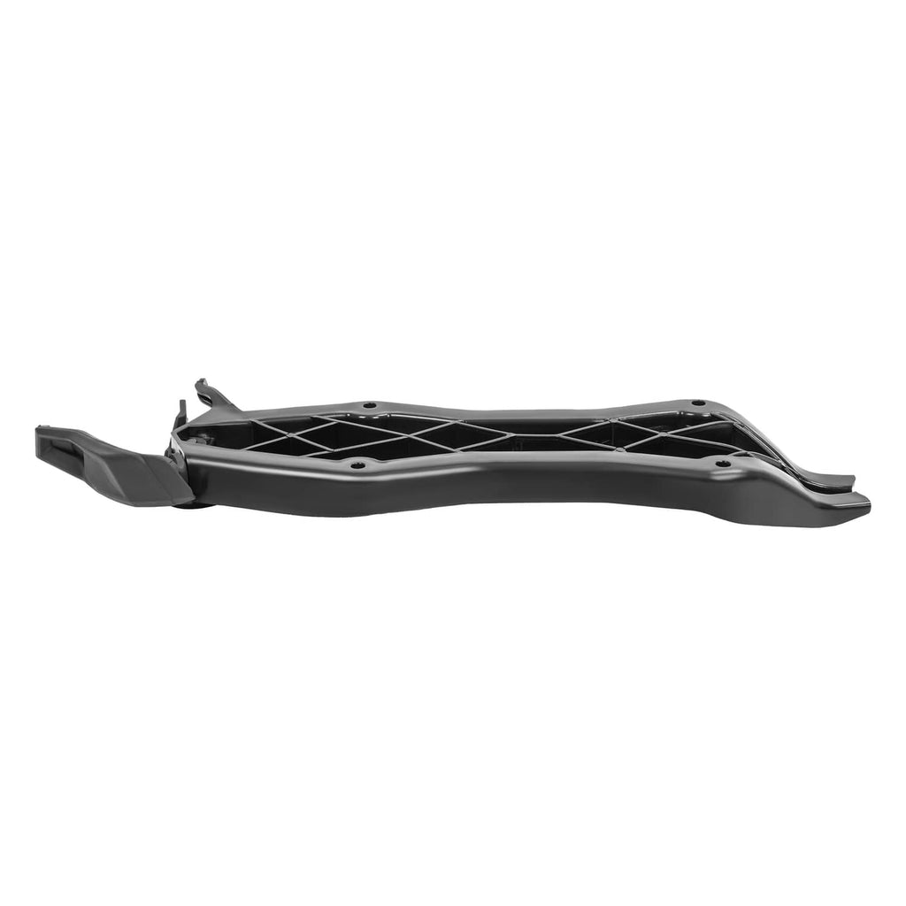 Black plastic fuel caddy base with integrated side tabs and mounting holes