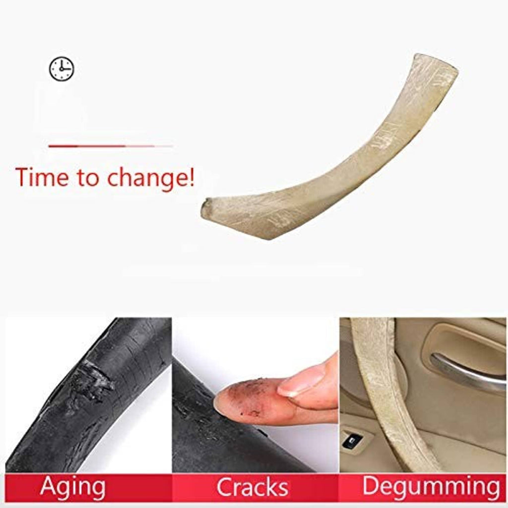 Beige right door handle replacement pull with damaged area graphic overlay