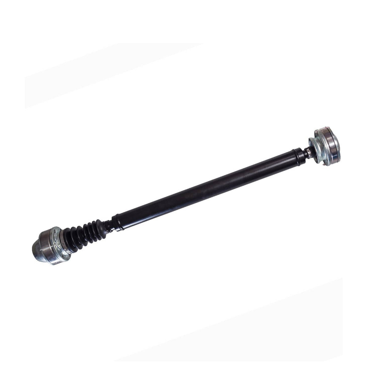 Black drive shaft propeller with rubber boot and flanged end fitting