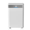 Uimoso 35-pint dehumidifier in white with silver top and blue LED display
