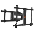 Full-motion TV wall mount bracket in black, extendable arms with mounting plate