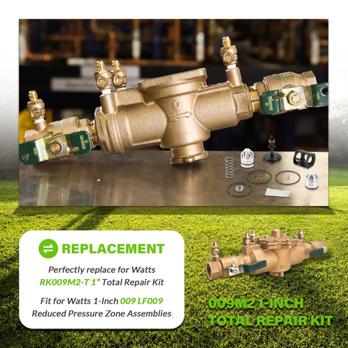 Watts-style pressure regulator kit replacement valve assembly and included small parts