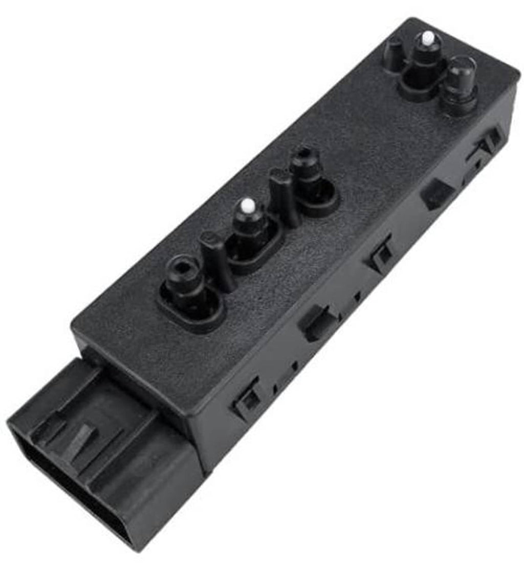 Power seat switch module, black plastic with multi-button control caps