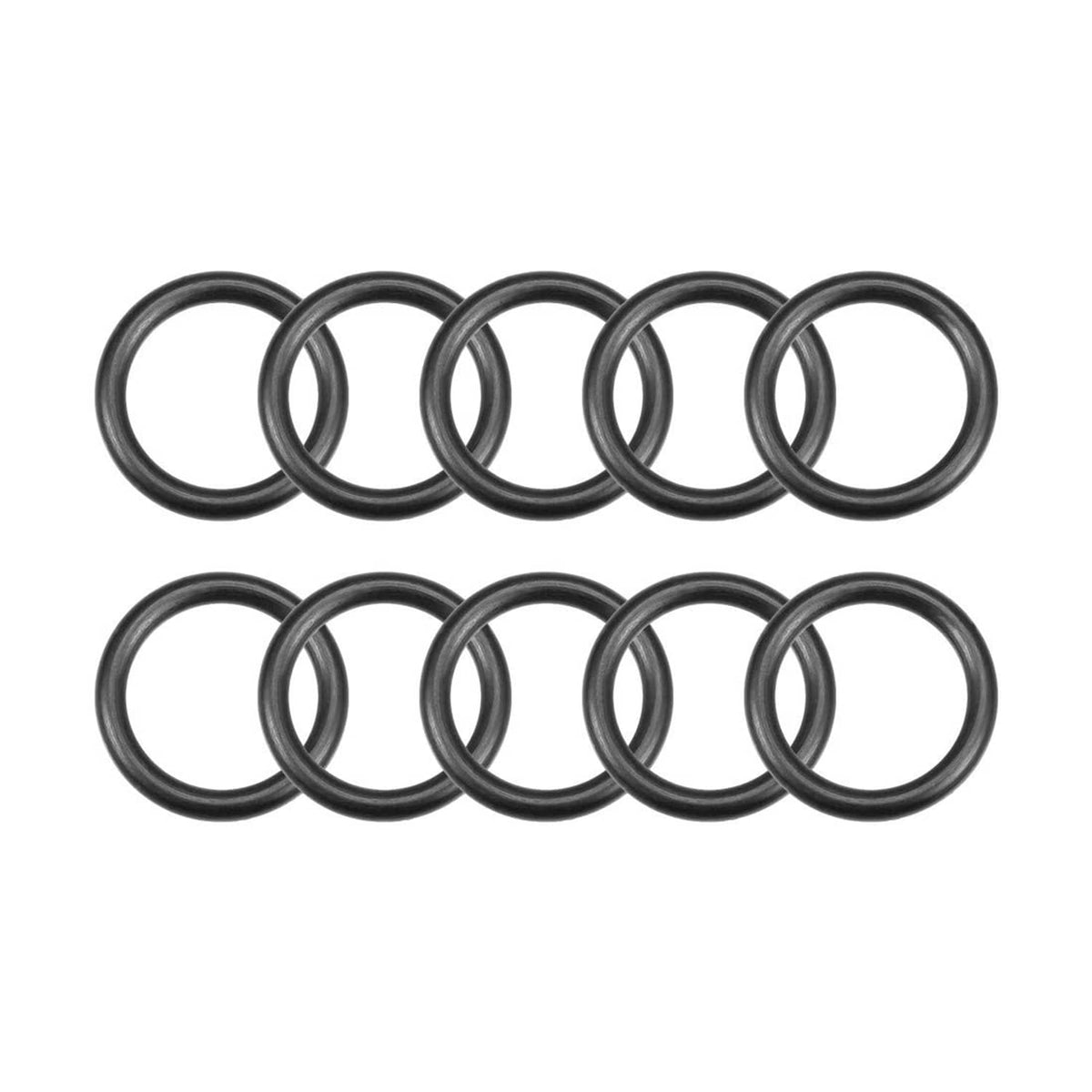 Black nitrile rubber O-ring seals, multiple round rings, 19mm OD 14mm ID 2.5mm