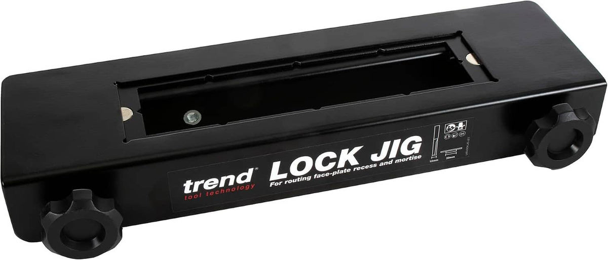 trend LOCK JIG black base with open guide channel and side mounting knobs