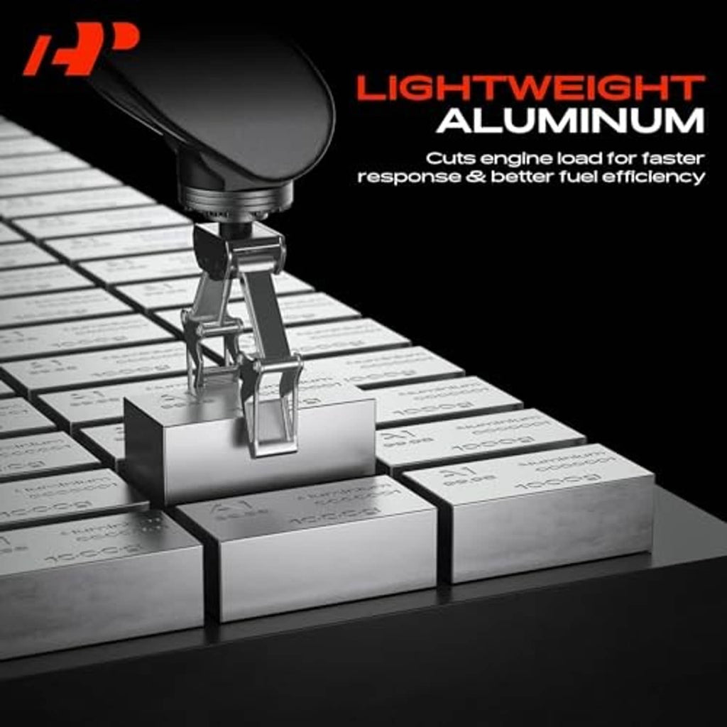 Lightweight aluminum throttle component being inserted into test plates