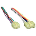 Vehicle speaker harness connector cable with multicolor wires and 2 plug ends