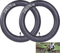 Black 2.50-10 dirt bike inner tubes, dual pack, with valve stems