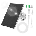 5W solar panel charger kit with black panel, mounting base, and power cables