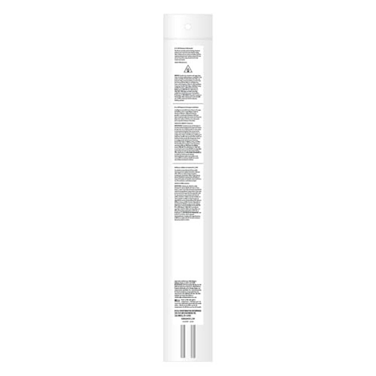 Aluminum brazing and welding rods packaging back with two straight metal rods