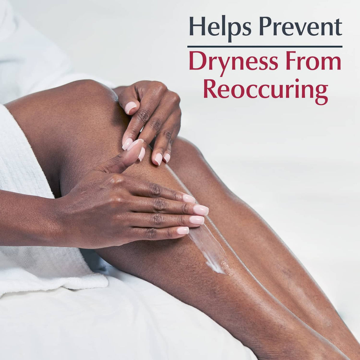 Eucerin Advanced Repair body cream smoothed onto an arm for moisturized skin