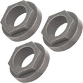 Set of 3 steering shaft bushings, gray hex sleeves with center holes