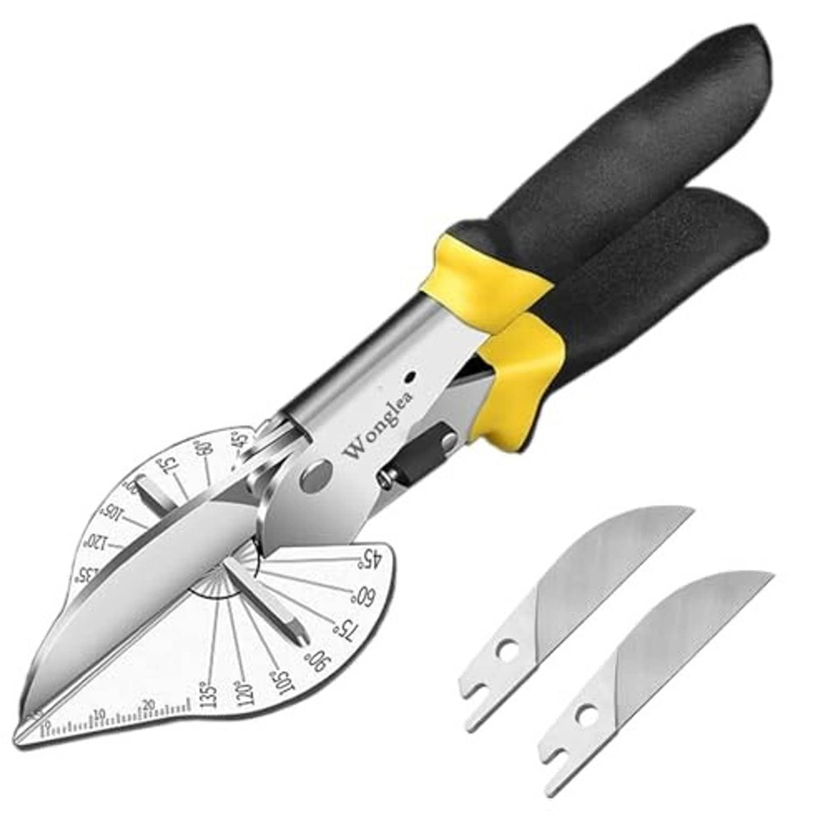 Wonglea miter shears with yellow-and-black non-slip handles and metal cutting blades