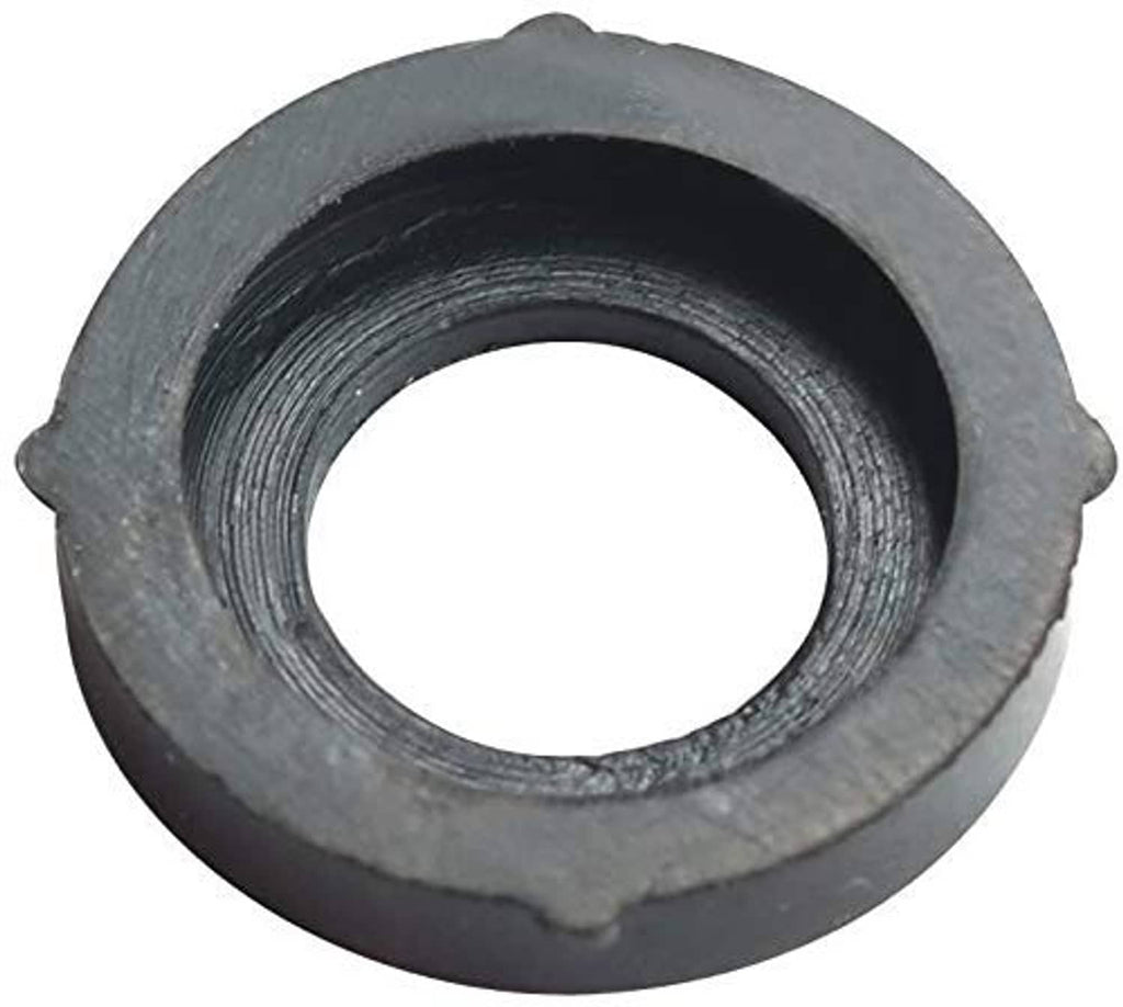 Gray rubber garden hose washer with central hole for 3/4" quick-connect fittings