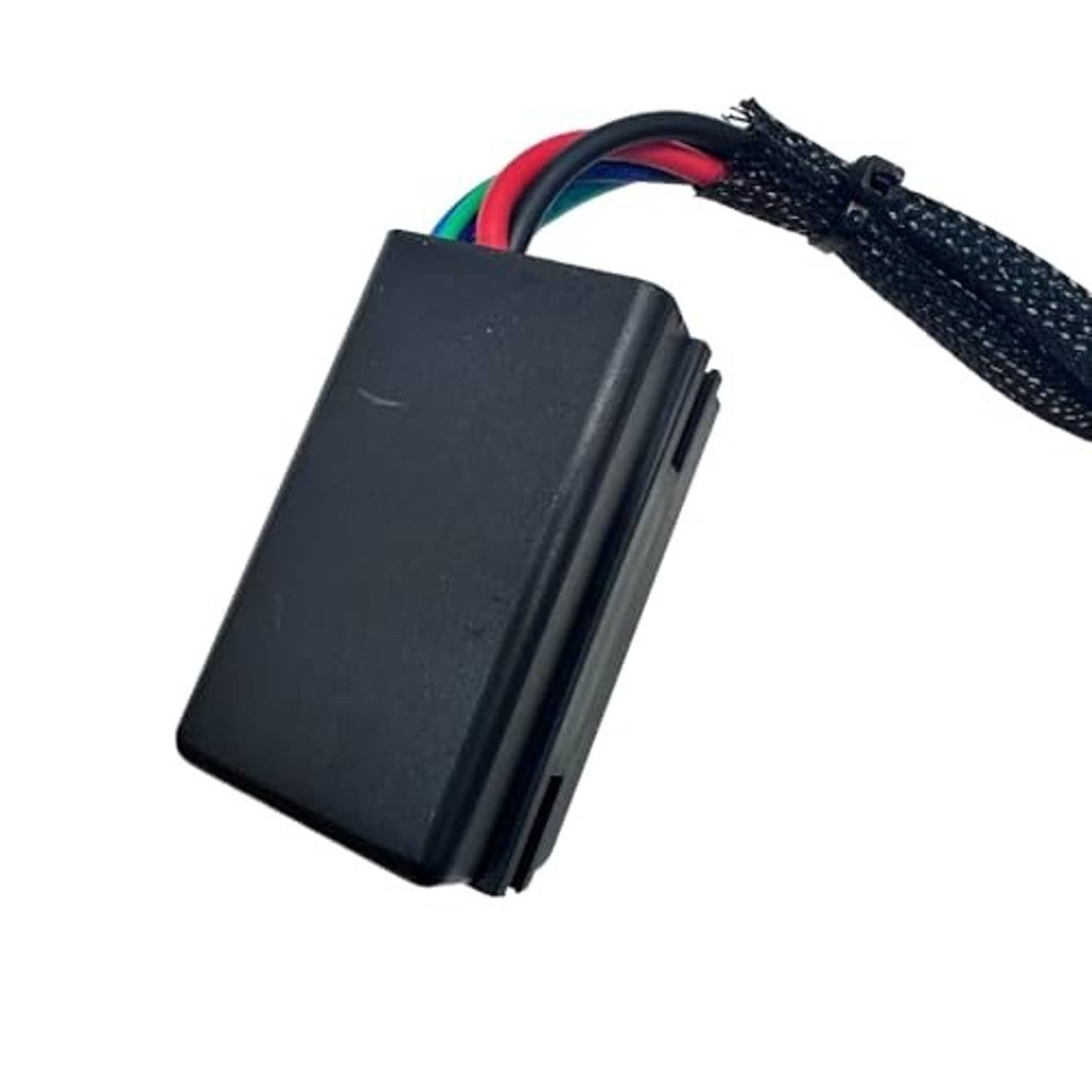 12V tilt trim relay switch module with black housing and red/green/blue wires