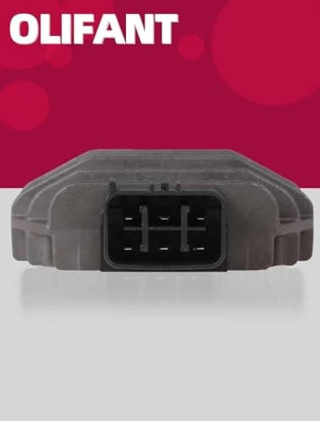 Voltage regulator rectifier connector side, black multi-pin socket in gray housing
