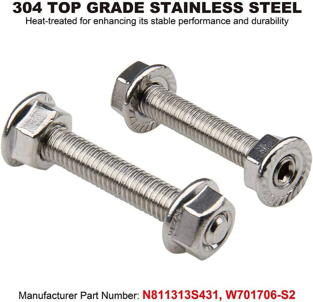 Stainless steel exhaust manifold studs with hex flange heads and threaded shanks