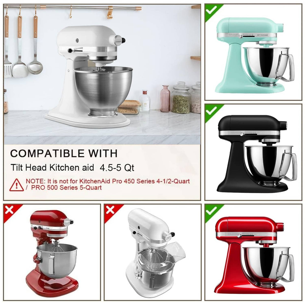White tilt-head mixer slider accessory shown next to a stand mixer