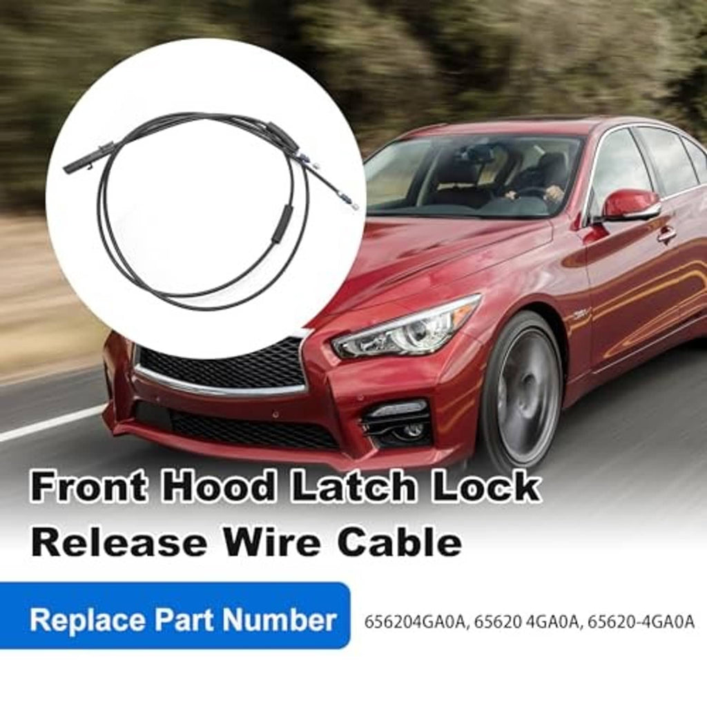 Front hood latch lock release wire cable replacement part shown with vehicle context