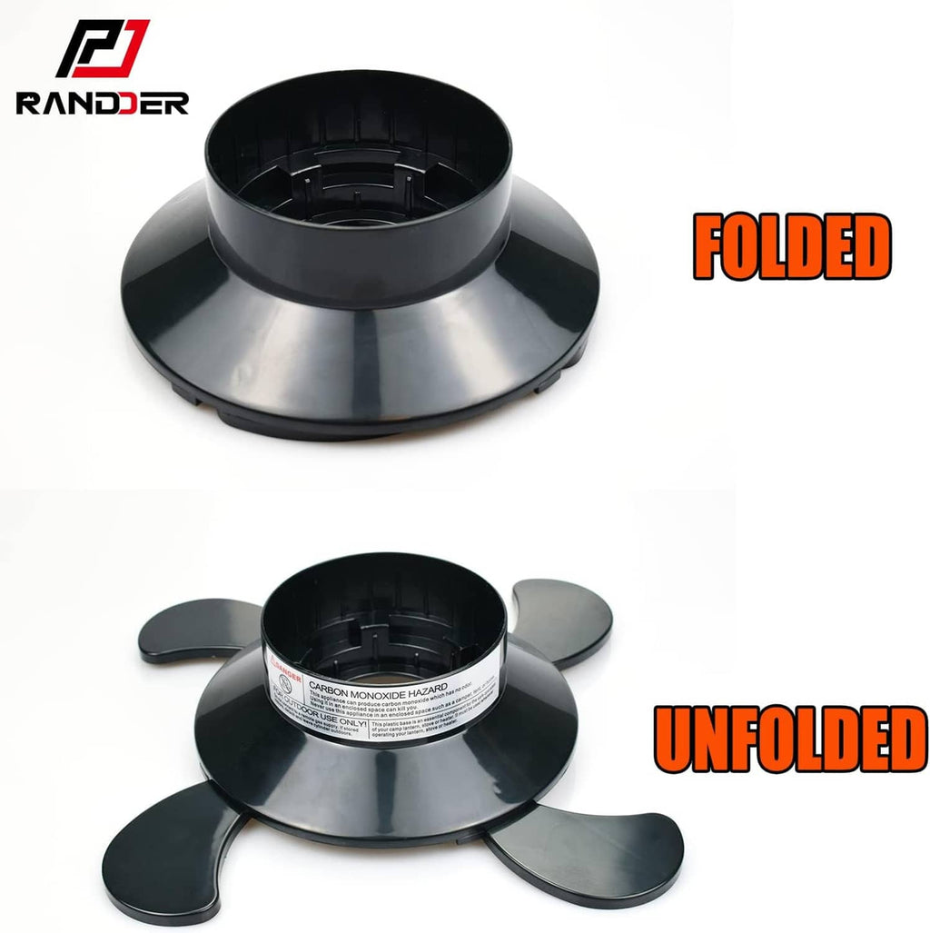 ABS propane cylinder base, unfolded four-foot stand with center collar and wide pads
