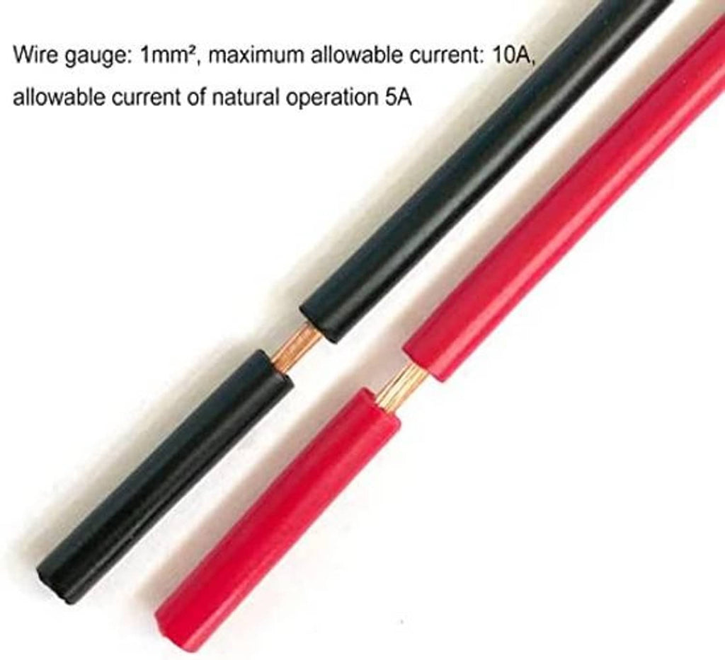 Two-wire harness leads with black and red cables for ceramic socket connection
