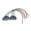 2-piece throttle position sensor pigtail connector wiring harness with multicolor leads