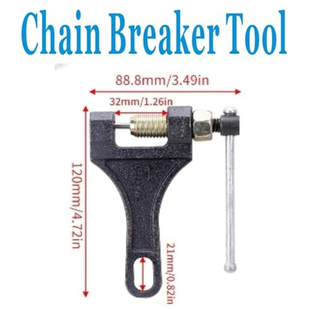 Compact chain breaker tool with U-shaped frame and threaded pressing screw