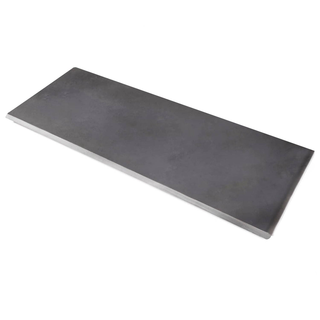 Flat steel skid steer mount adapter plate, dark gray finish