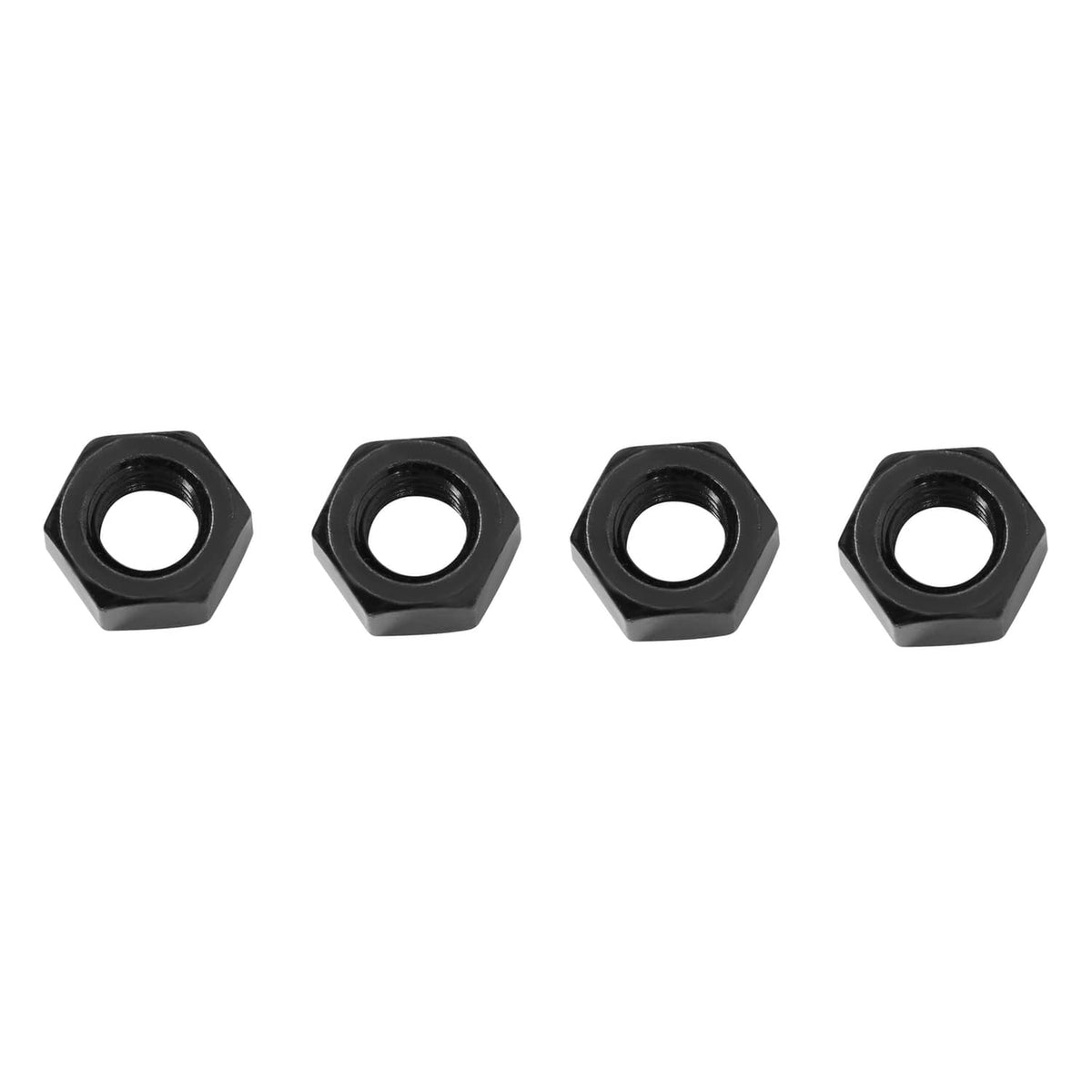 Set of four black hex nuts for mounting front leaf springs