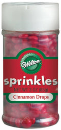 Wilton red cinnamon drop sprinkles jar, 3 oz (85 g)