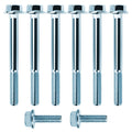 Water pump bolt kit with chrome hex-head bolts and threaded studs, including two extra bolts