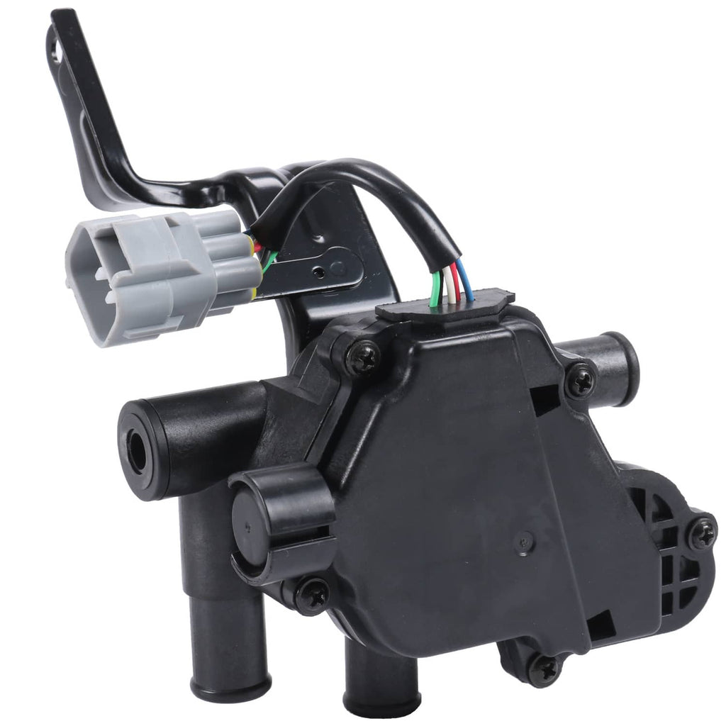 Heater coolant control valve with side arm bracket and multi-wire electrical plug