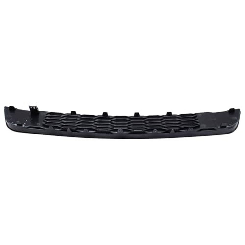 Black rear side of grille insert with honeycomb texture and attachment clips