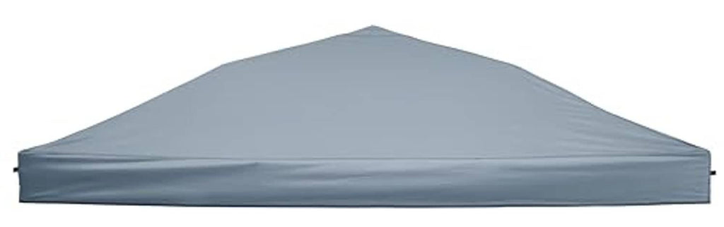 Gray 10x10 pop-up canopy top, peaked roof with front and side seams