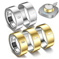 TPU smart ring covers, silver and gold, with open sensor windows