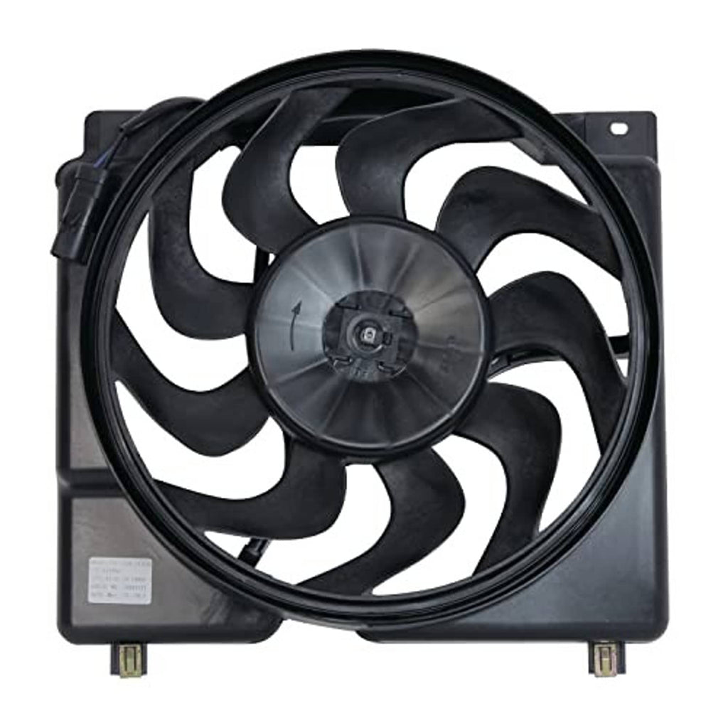 Cooling fan assembly, black fan blades in front shroud