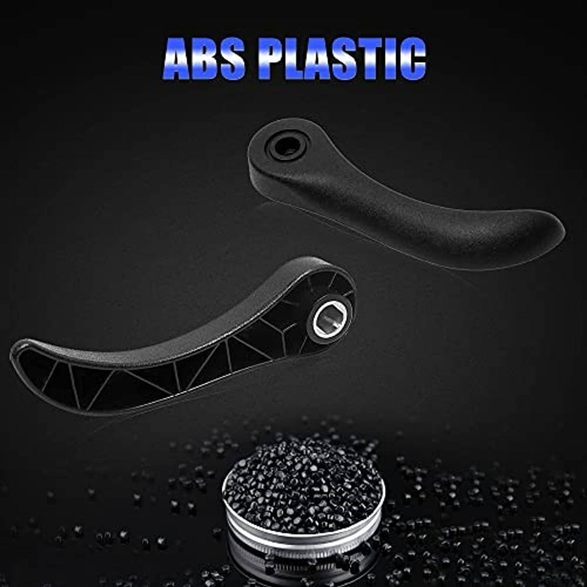 Textured black recliner release handle, ABS plastic construction