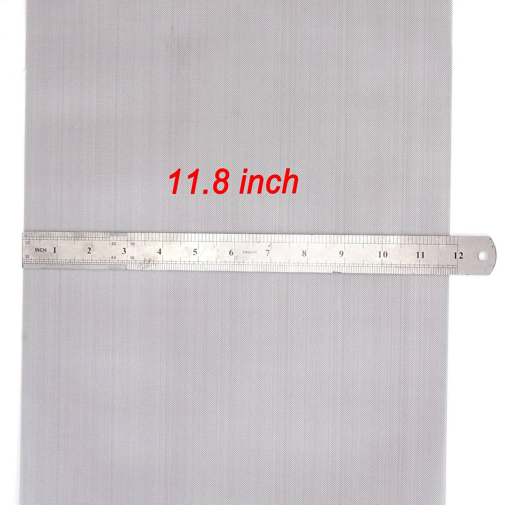 Stainless steel mesh screen, silver, measured width about 11.8 in