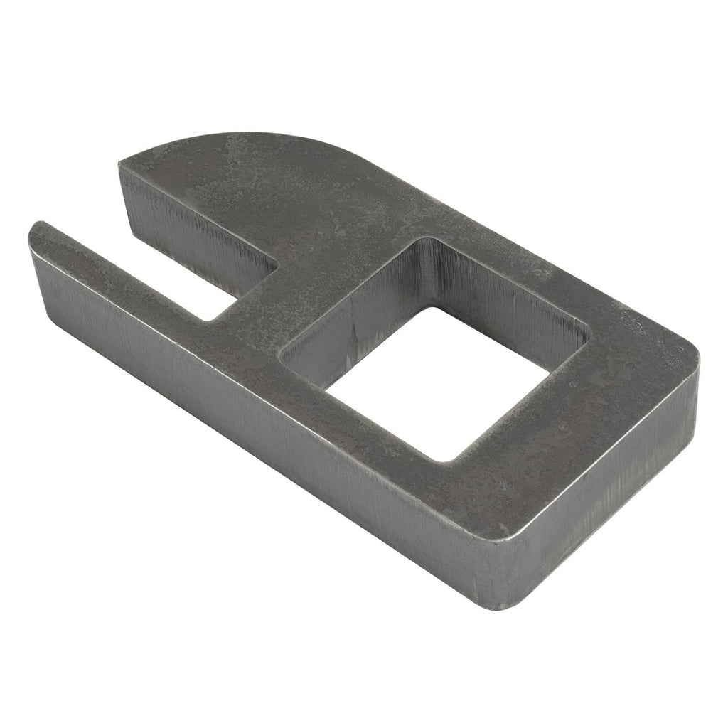 Steel quick-attach bracket with U-shape and square opening