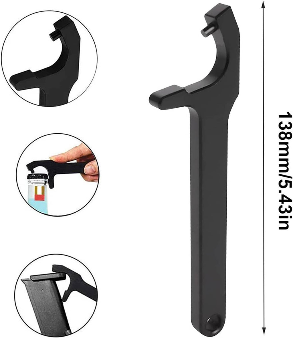 Front sight tool handle with black finish, with pin punch showing