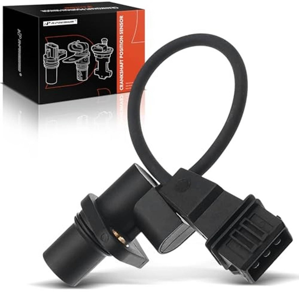 Black crankshaft position sensor with wiring plug and sealing rubber ring
