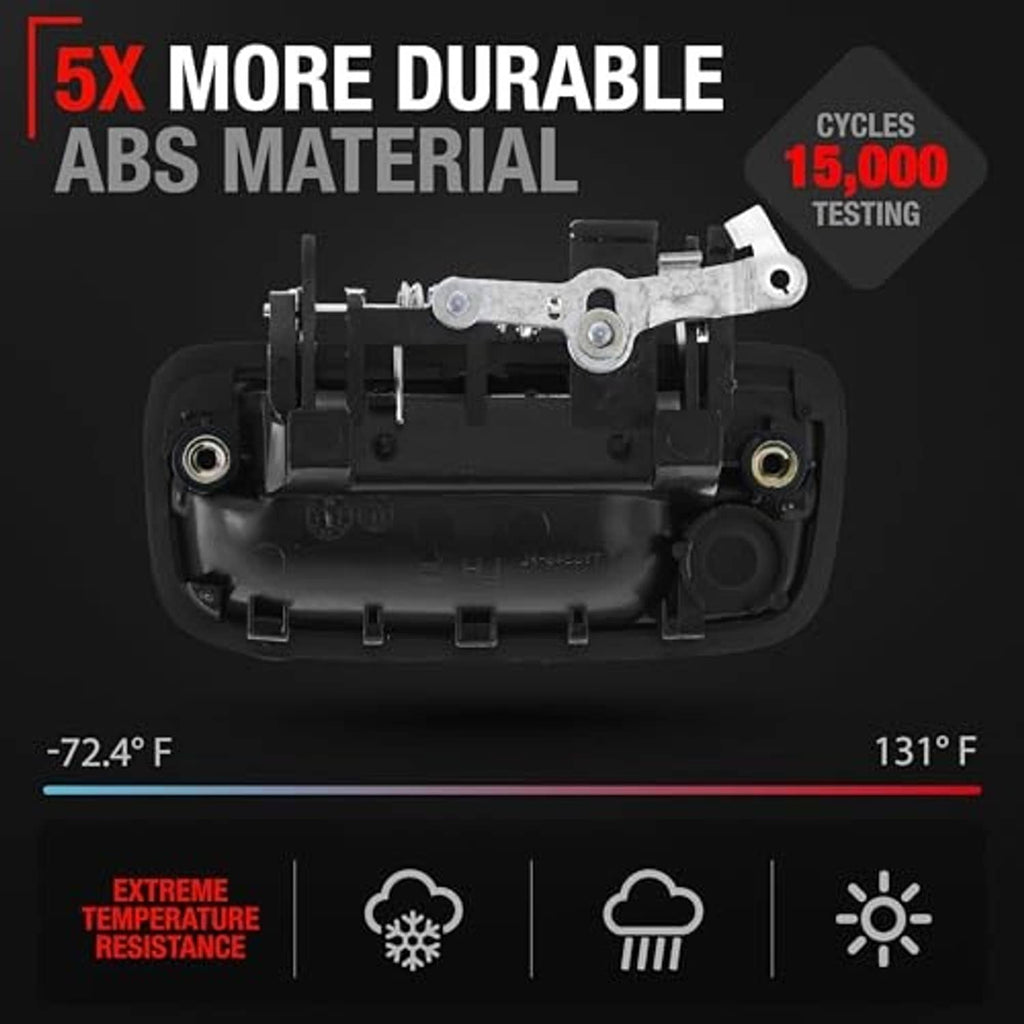 Black exterior door handle internal latch assembly with ABS parts