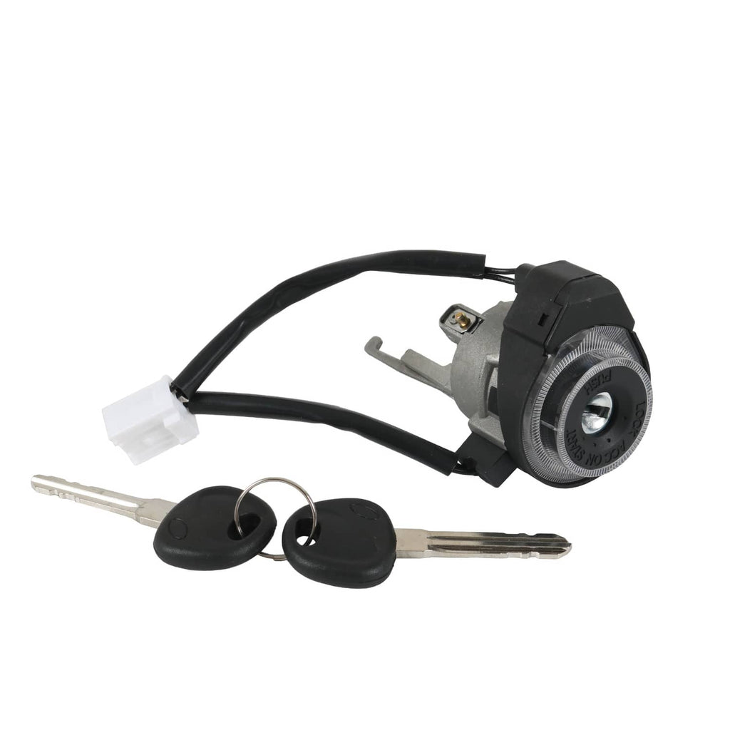 Ignition lock cylinder switch with two keys and black wire harness
