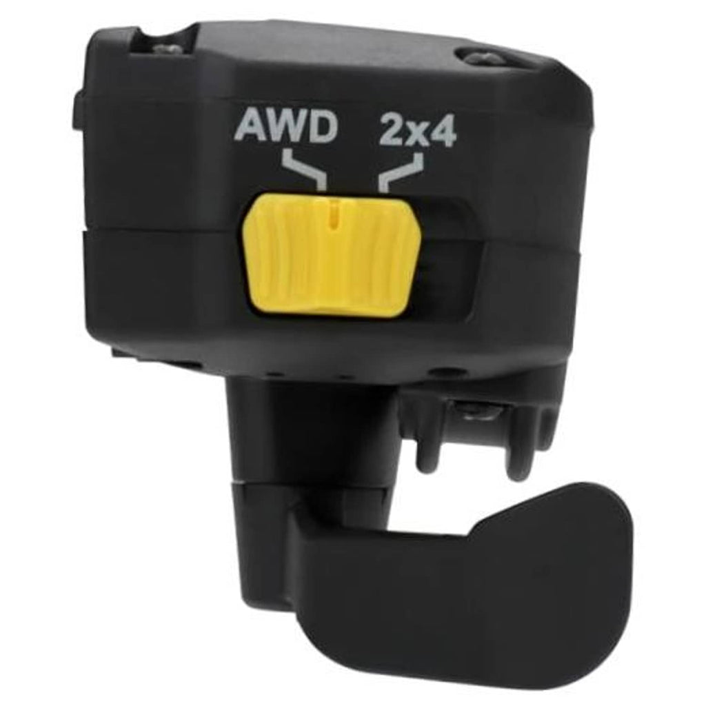 Black AWD 2x4 mode control module with yellow button and protective lever cover
