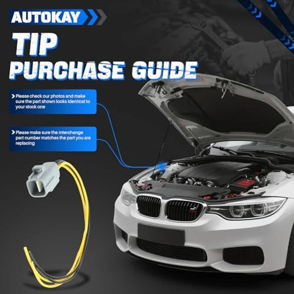 Throttle body connector pigtail with 4-pin plug, yellow wire lead and gray connector