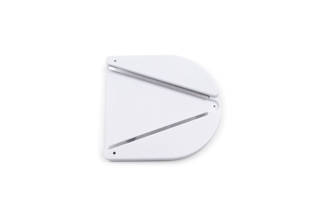 Fox Run under-counter jar opener with serrated metal edge and triangular base
