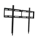 Black steel fixed TV wall mount bracket with two vertical rails and crossbar