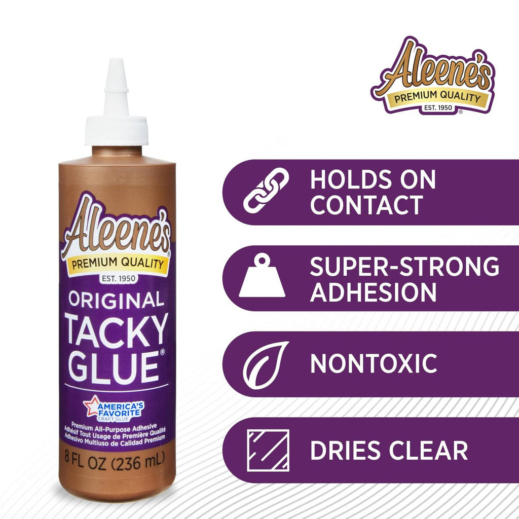 3-pack Original Tacky Glue bottle with holds on contact and dries clear icons
