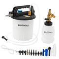 3L vacuum brake bleeder kit: canister, clear hose, and brass bleed adapter