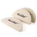 Newishtool wool felt squeegee pads, beige curved tips, set of three